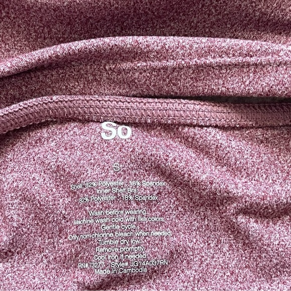 So Women’s Sporty Scoopneck Sports Bra Size S Adjustable Back Straps Athletic - Picture 7 of 7